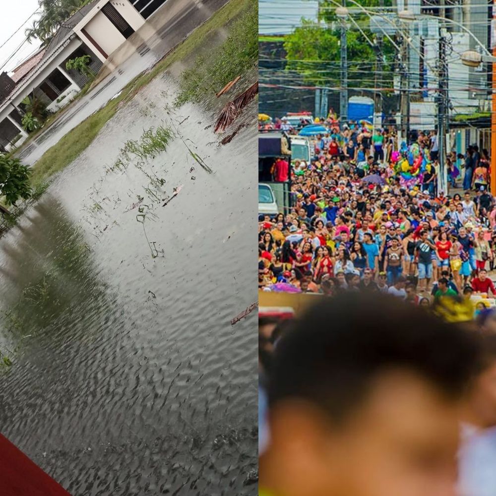 Chuvas fortes e alagamentos em Macapá levam a suspensão da Banda
