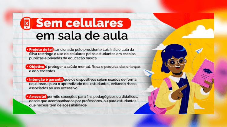 Lula sanciona lei que limita o uso de celulares nas escolas; regras entram em vigor já em 2025