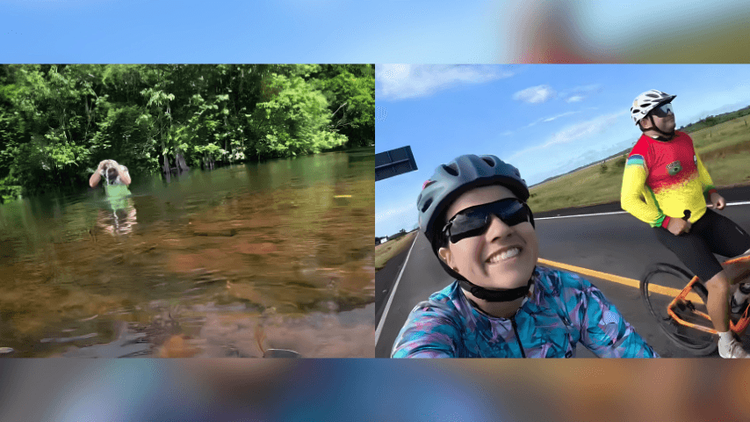 Cardio diferenciado: Aventura de bike mostra trajeto até lago cristalino, no AP