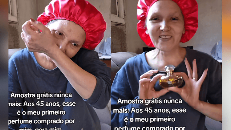Um presente para si mesma: Aos 45 anos, mulher se emociona ao comprar o primeiro perfume