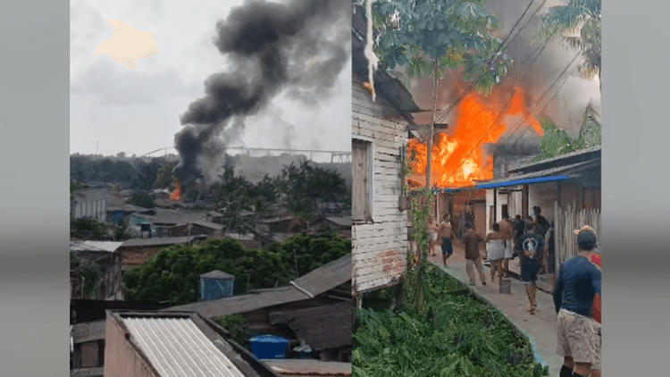 Santana: Incêndio assusta moradores e atinge casas no Ambrósio
