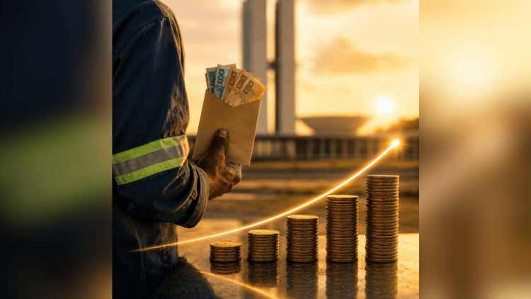 Aumento de R$ 120: Salário mínimo pode chegar a R$ 1.741 em 2027