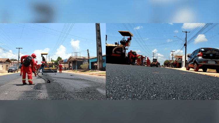 Asfalto novo: Obras de pavimentação transformam ruas do bairro Açaí
