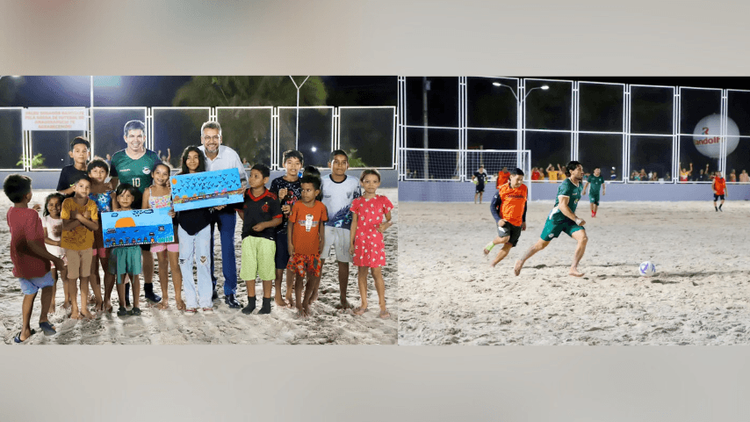 Comunidade de Anauerapucu recebe Centro Esportivo completo