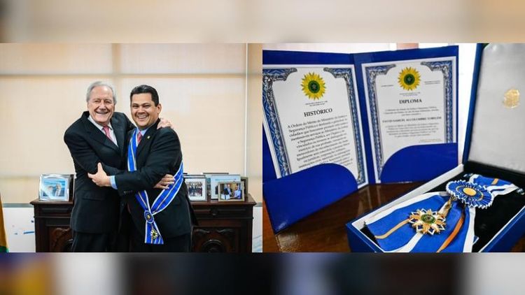 Davi Alcolumbre recebe maior honraria do Ministério da Justiça