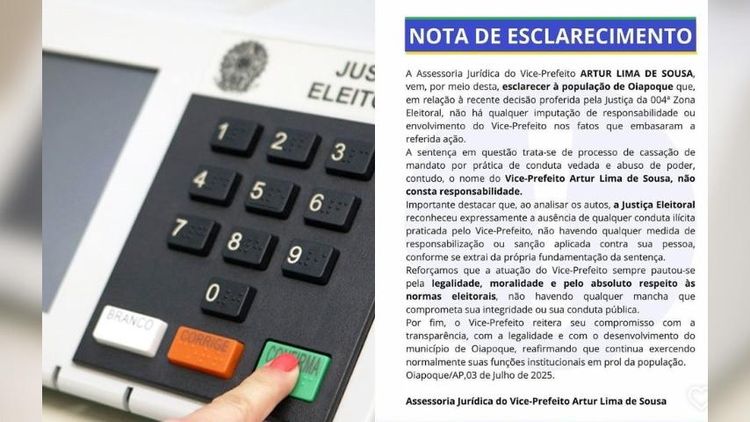 Justiça Eleitoral determina nova eleição em Oiapoque