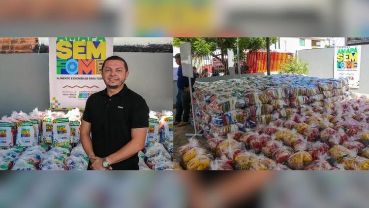 No AP, mais de mil famílias são beneficiadas com kits de alimentos