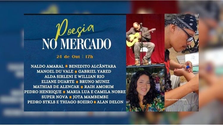 Evento no Mercado Central celebra poetas amapaenses