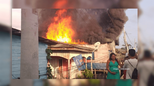 Laranjal do Jari: Incêndio destrói casas na parte baixa da cidade