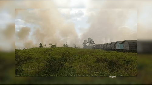 Morro dos Macacos: Grande incêndio ameaça área populosa de Laranjal do Jari