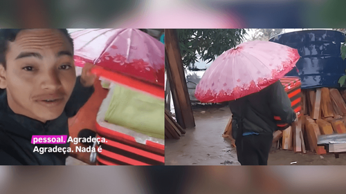 Já agradeceu hoje?: Trabalhador mostra ‘corre' para vender vatapá em Macapá: ‘30 km de estrada na chuva’