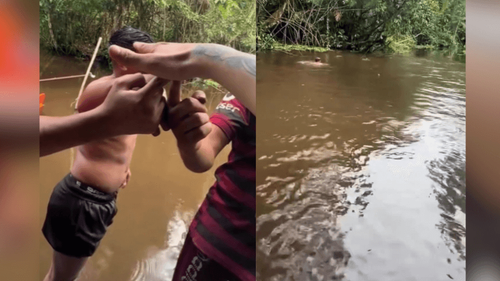 Pira água: Conheça o desafio ribeirinho que exige fôlego: ‘só para os fortes!’