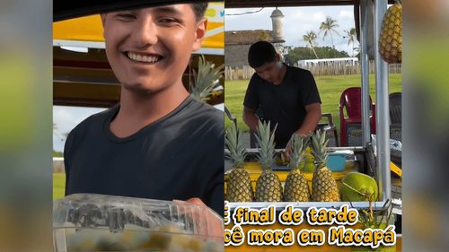 Você gosta?: Abacaxi gelado e temperado faz sucesso no fim de tarde em Macapá