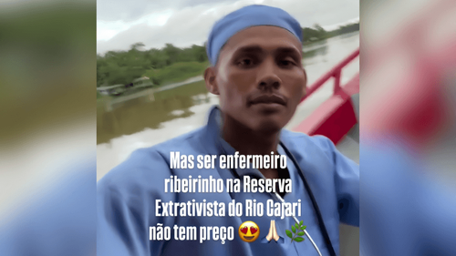 Enfermagem por amor: Profissional mostra rotina de trabalho percorrendo os rios da Amazônia: ‘Não tem preço’