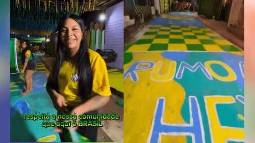 Corredor verde e amarelo: Travessa G se transforma em cenário de torcida no Muca