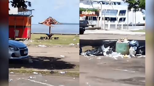 Macapá: Homem mostra orla da Fazendinha tomada pelo lixo: ‘Está abandonada’