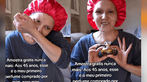 Um presente para si mesma: Aos 45 anos, mulher se emociona ao comprar o primeiro perfume