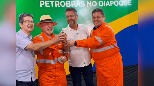 Tem petróleo: Lula visita área de pesquisa com Clécio e Davi no Amapá