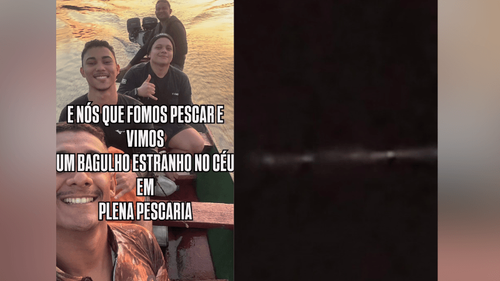 Disco voador?: Homens saem para pescar e flagram objeto misterioso no céu