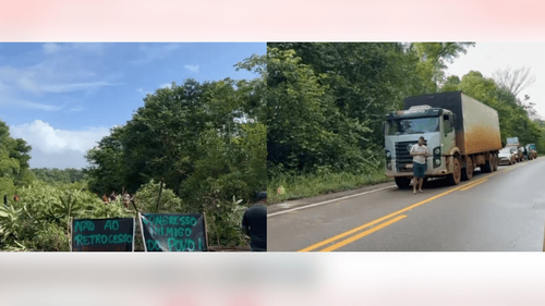 Protesto em Oiapoque: Indígenas fecham BR-156 em manifesto ao Marco Temporal; PRF negocia liberação