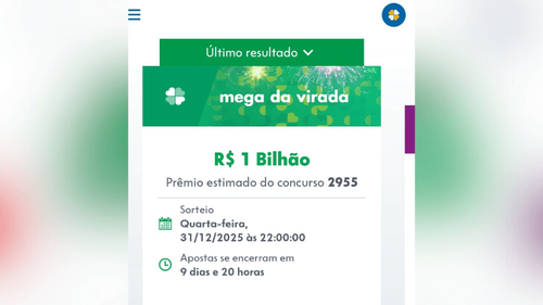 Maior da história: Mega da Virada vai sortear R$ 1 bilhão. O que você faria com o prêmio?