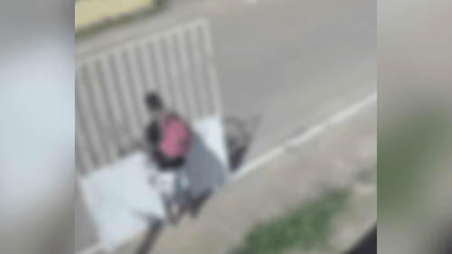 Já viu isso?: Após invadir comércio e levar portão, homem foge pedalando em Santana