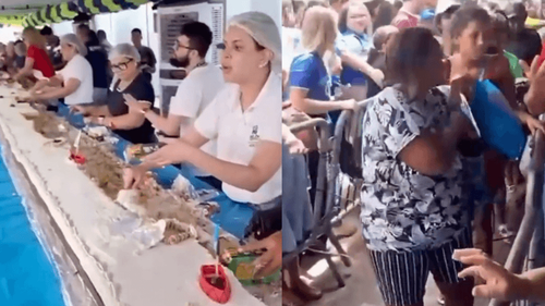 Bolo sem tumulto: Distribuição organizada em Belém chama atenção; será que a 'moda pega' em Macapá?