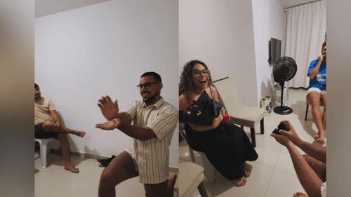 Do jogo para o altar: Pedido de casamento criativo emociona noiva