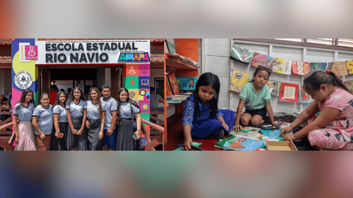 Escola Estadual Rio Navio é reinaugurada após obra completa de reconstrução, em Mazagão