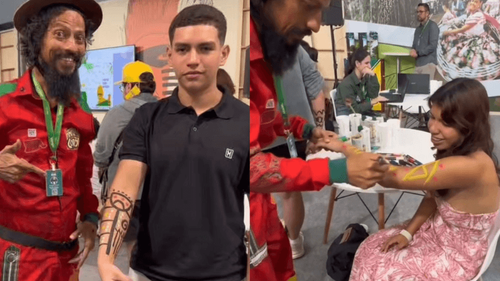 Da floresta para a pele: Artista do Amapá transforma natureza em arte na COP