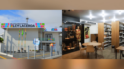 Renovada: Biblioteca Elcy Lacerda está de volta com espaço infantil ao ar livre e mais de 30 mil livros