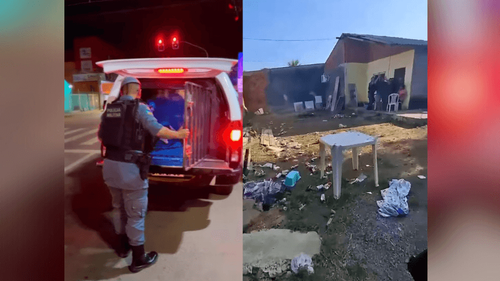 Capturado: Jovem tenta se esconder atrás da mãe para evitar prisão