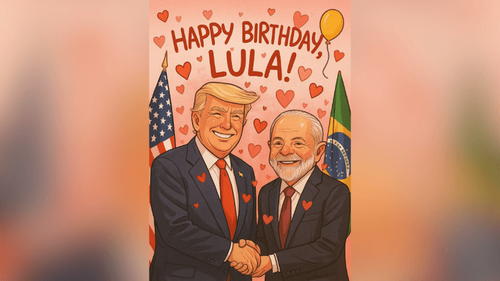 Amigos?: Trump deseja feliz aniversário a Lula e promete ‘acordo bom’ com o Brasil