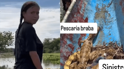 Coragem de sobra: Na Amazônia, menina captura filhote de ‘lacoste’ nas mãos
