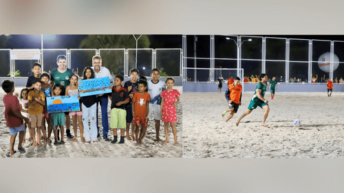 Comunidade de Anauerapucu recebe Centro Esportivo completo