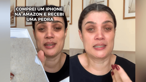 Absurdo: Mulher pede Iphone de última geração pela internet e recebe uma pedra na caixa