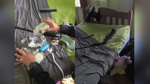 Surpresa na cama: Polícia encontra arsenal de arma e drogas em ‘cofre improvisado’, no AP