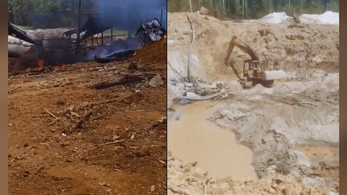 ‘A Federal baixou’: Garimpo clandestino é desmontado pela PF em Lourenço, no AP