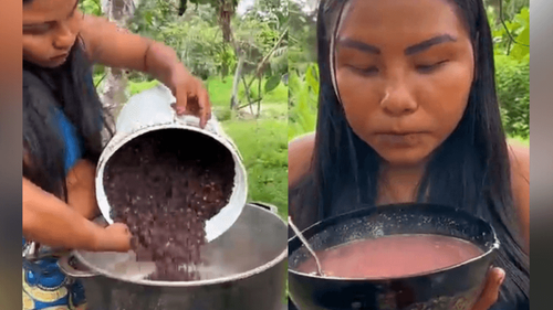 Açaí de verdade: Com a força do braço, indígenas ensinam a fazer o ‘roxinho raiz’