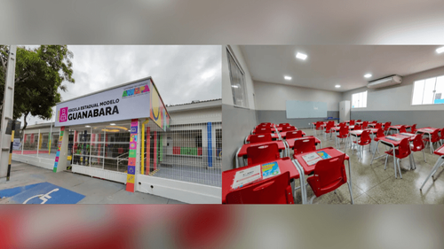 Presente de aniversário: Tradicional Escola Guanabara é entregue com parque, jardim e quadra nova