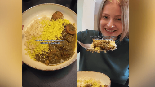 Feia? Irresistível!: Influencer prova Maniçoba e comprova que o sabor vence a aparência