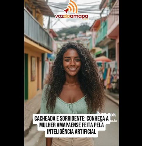 Cacheada e sorridente: conheça a mulher amapaense feita pela Inteligência Artificial