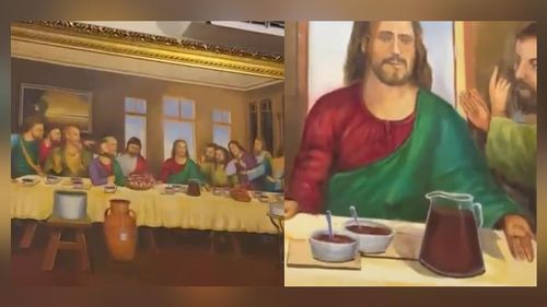 Jesus é nortista! Restaurante viraliza ao preparar santa ceia com açaí e camarão