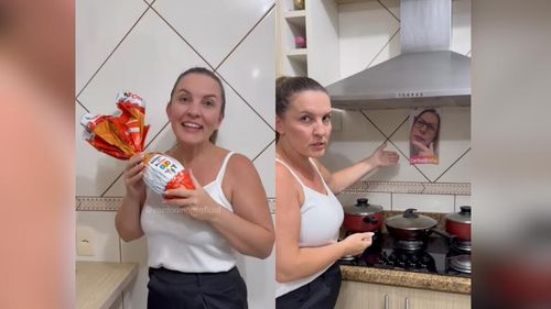 Melhor que Ozempic: Mulher espalha fotos da nutri pela cozinha para seguir firme na dieta 