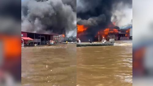 Fogo em Suriname: Incêndio se alastra na localidade "Ronaldo" divisa da Guiana Francesa