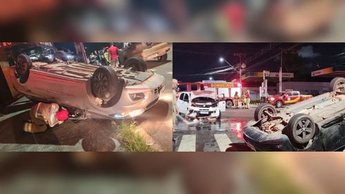 Na noite: Sete pessoas são levadas ao hospital após capotamentos, em Macapá