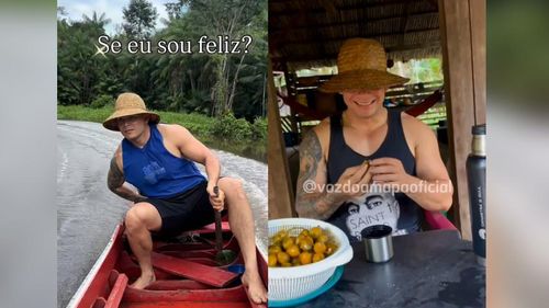 Tem na floresta: Ribeirinho bonitão tira açaí do pé em 5 segundos