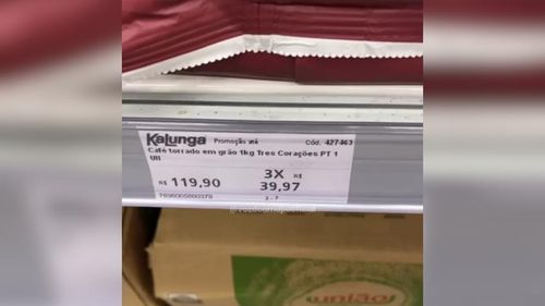 Não tá fácil: Loja oferece café parcelado em 3x no cartão