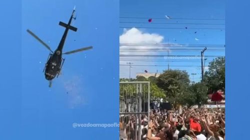Beleza da fé: Católicos celebram Nossa Senhora de Fátima com ‘chuva de rosas’ sobre Macapá