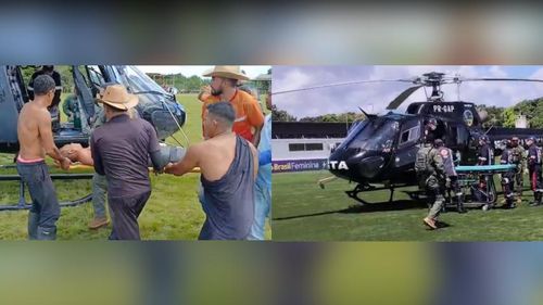 Macapá: Homem é resgatado após ter perna amputada em acidente com motosserra